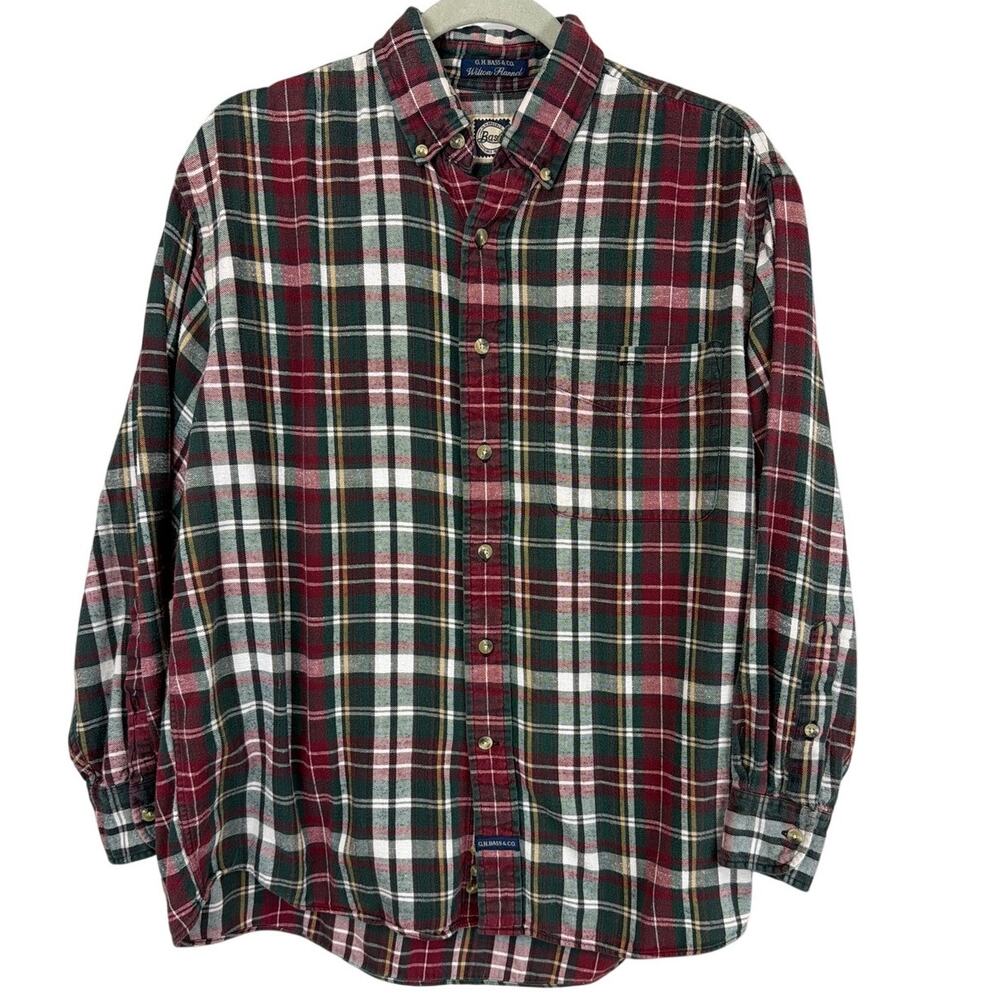 G.H. Bass & Co Wilton Flannel Multicolored Button Up Shirt Size M